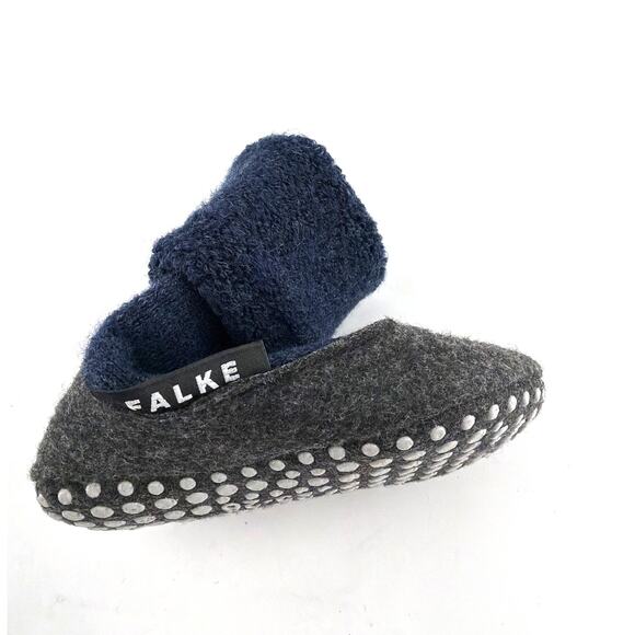 Falke Toddler Dark Blue Cosyshoe Slippers Size 8-9 - Picture 7 of 9